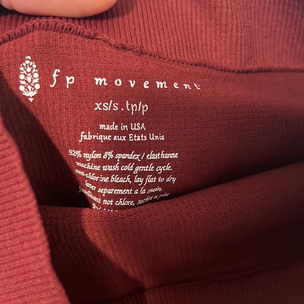Free People Burgundy Leggings - Picture 7 of 9